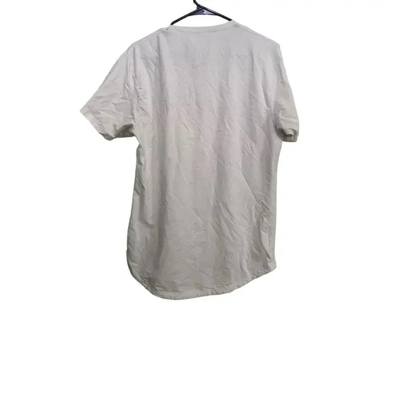 BYLT Drop-Cut Henley Short Sleeve Button-Up Stretch Shirt Size M - Picture 2 of 5